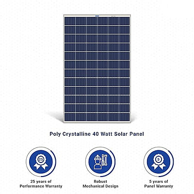 Small Solar Panel (40 watt) - (Pack of 1)