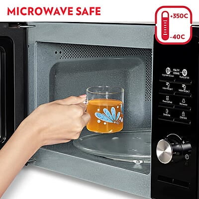 Borosil Vision Twilight Tea n Coffee Classic Mug Set of 6 Pcs 190 ml | Borosillicate Glass, Microwave Safe, Scratch Resistance, Lightweight | for Chai, Green Tea, Milk | Transparent