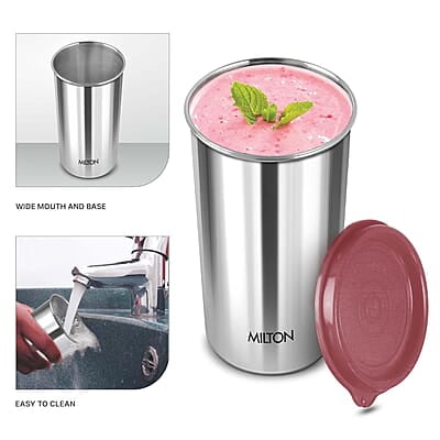MILTON Bling Bag Tiffin (3 Inner Stainless Steel Containers 320 ml each and 1 Tumbler, 380 ml with Jacket MILTON Bling Bag Tiffin (3 Inner Stainless Steel Containers 320 ml each and 1 Tumbler, 380 ml with Jacket