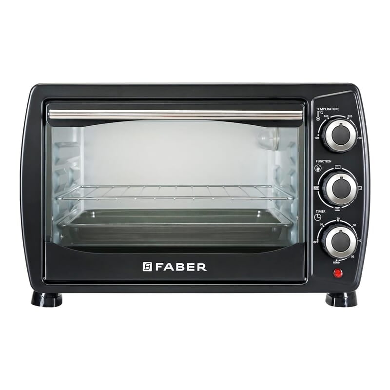 Faber 20 liter 1400 Watts OTG Bake, Toast, Grill|4 Stage Functions, Upper & Lower Heating