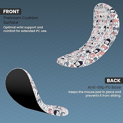 Portronics Comfipad Wrist Rest Mouse Pad with Soft Foam Cushion, Ergonomic Design, Wrist Support, Pain Relief, Non-Slip Base, Mousepad for Gaming, Laptop, PC, Computer Portronics Comfipad Wrist Rest Mouse Pad with Soft Foam Cushion, Ergonomic Design, Wrist Support, Pain Relief, Non-Slip Base, Mousepad for Gaming, Laptop, PC, Computer
