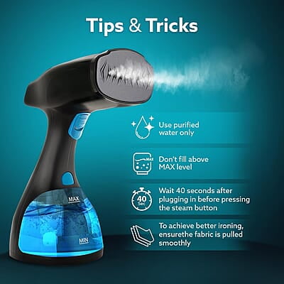 AGARO Signify Handheld Garment Steamer 1500W, 260 ML Water Tank AGARO Signify Handheld Garment Steamer 1500W, 260 ML Water Tank