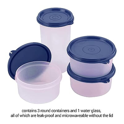 MILTON New Meal Combi Lunch Box, 3 Containers, 280 ml Each and 1 Tumbler, 400 ml
