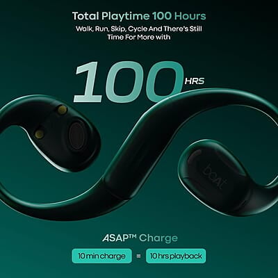 boAt Newly Launched Airdopes Progear Open Ear Ear Buds W/Air Conduction Technology, 4 Mics W/Ai-Enx, 100Hrs Playback, 15Mm Drivers, Secure Fit,Beast Mode W/ 40Ms Latency,ASAP Charge