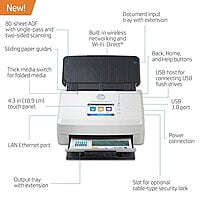 HP ScanJet Enterprise Flow 7000 snw1 Scanner- (6FW10A) HP ScanJet Enterprise Flow 7000 snw1 Scanner- (6FW10A)