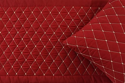 Bed Runner with Cushion Cover - Maroon (Regular) Bed Runner with Cushion Cover - Maroon (Regular)