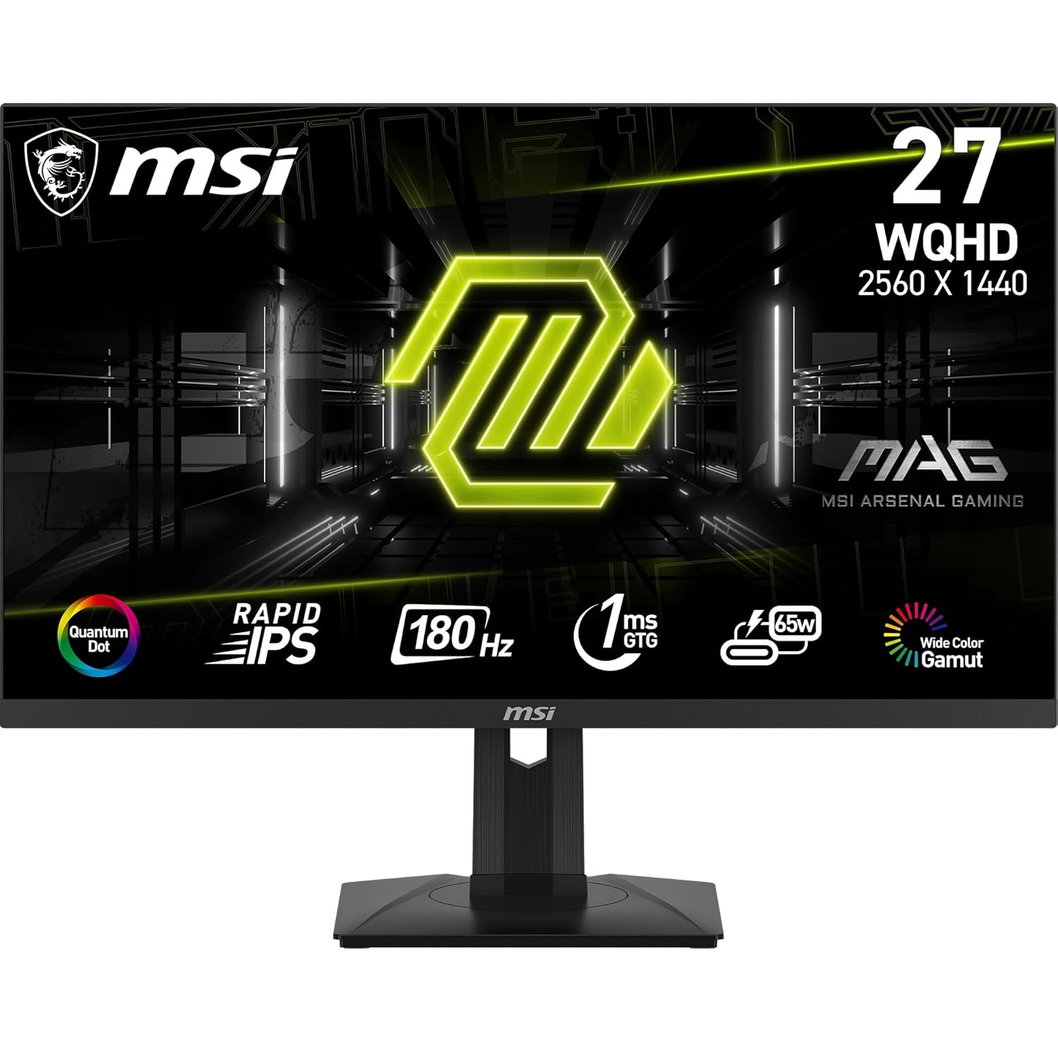 MSI MAG, 27-Inch Rapid IPS, 180Hz QHD Gaming Monitor, MAG 274QRF QD E2 MSI MAG, 27-Inch Rapid IPS, 180Hz QHD Gaming Monitor, MAG 274QRF QD E2