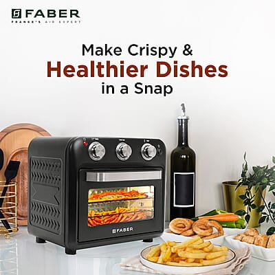 Faber 20 liter 1500 Watts Air Fryer Oven Fry, Bake, Roast, Toast, Defrost, Grill, Reheat & Broil