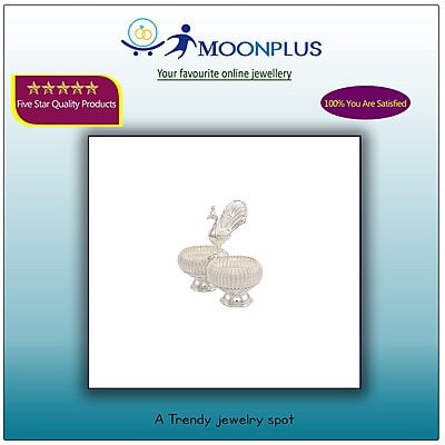 Silver Haldi Peacock Kumkum Holder Silver Haldi Peacock Kumkum Holder