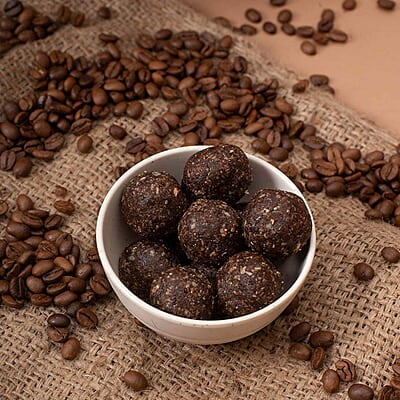 EAT BETTER CO - Coffee & Almond Sugar-Free Laddoos | Energy-Bar Replacement | 95% Dry-Fruits | High Protein & Instant Energy, Pack Of 20 - Healthy Chocolate No Added Sugar, 280 Gram