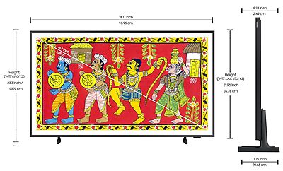 Samsung 109 cm (43 inches) The Frame Series 4K Ultra HD Smart QLED TV QA43LS03BAKLXL