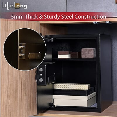 Lifelong Locker for Home & Office 56L - Digital Safe for Security with Electronic Keypad- Safety for Jewellery, Money & other valuables