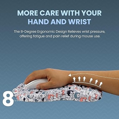 Portronics Comfipad Wrist Rest Mouse Pad with Soft Foam Cushion, Ergonomic Design, Wrist Support, Pain Relief, Non-Slip Base, Mousepad for Gaming, Laptop, PC, Computer Portronics Comfipad Wrist Rest Mouse Pad with Soft Foam Cushion, Ergonomic Design, Wrist Support, Pain Relief, Non-Slip Base, Mousepad for Gaming, Laptop, PC, Computer