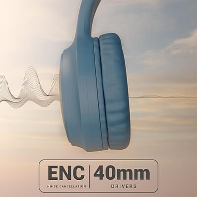 ZEBRONICS New Launch Aeon Wireless Over Ear Headphone with 110H Battery Backup, Supports Bluetooth & Aux, Gaming Mode, Enc, Dual Pairing, Rapid Charging