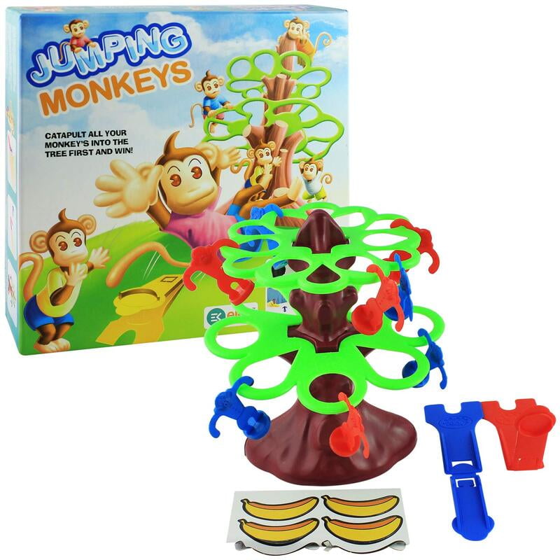 Jumping Monkeys Small Catapult Toy 2 Players Board Game for Kids (Multicolour)