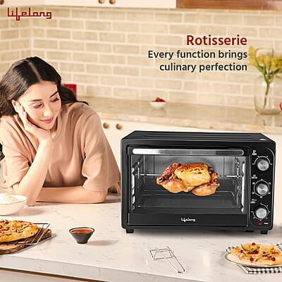 Lifelong Otg 36L - Oven Toaster Griller With Rotisserie For Kitchen- 1500W Lifelong Otg 36L - Oven Toaster Griller With Rotisserie For Kitchen- 1500W