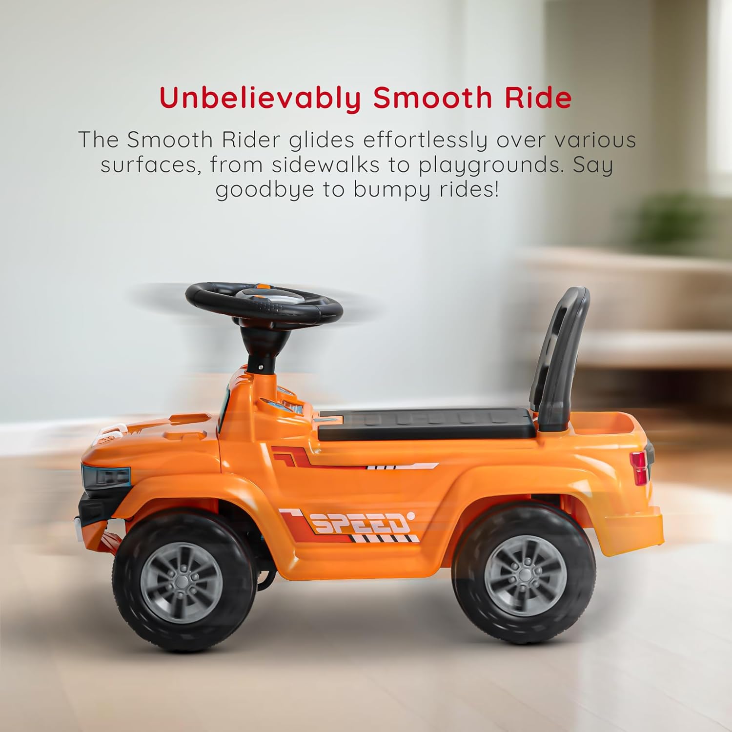 Baybee Push Ride on Baby Jeep for Kids Toys with LED Light & Storage Bin- Orange Baybee Push Ride on Baby Jeep for Kids Toys with LED Light & Storage Bin- Orange