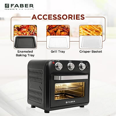 Faber 20 liter 1500 Watts Air Fryer Oven Fry, Bake, Roast, Toast, Defrost, Grill, Reheat & Broil