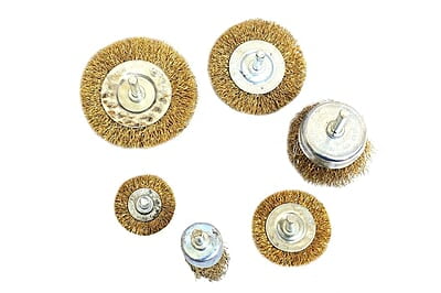 Jon Bhandari 6pc Steel Brass Wire Brush Set