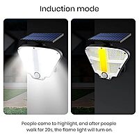 olar Wall Light Outdoor with Motion Sensor, Solar Flood Light with Remote for Home Garden Balcony
