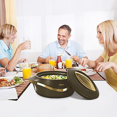 MILTON Pearl 1000 Inner Stainless Steel Casserole, 860 ml, Dark Brown