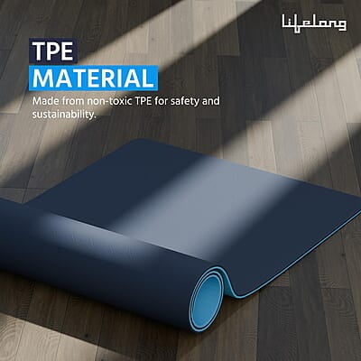 Lifelong Dual Color TPE Material Yoga Mat for Women & Men 6mm Anti-Slip Yoga Mat for Gym Workout Exercise Mat Lifelong Dual Color TPE Material Yoga Mat for Women & Men 6mm Anti-Slip Yoga Mat for Gym Workout Exercise Mat