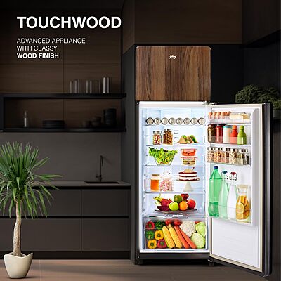 Godrej 272 L 2 Star Wood Finish, 30 Days Farm Freshness, Frost Free Inverter Double Door Refrigerator