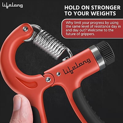Lifelong Adjustable Hand Grip Strengthener, Hand Gripper for Men & Women for Gym Workout Lifelong Adjustable Hand Grip Strengthener, Hand Gripper for Men & Women for Gym Workout