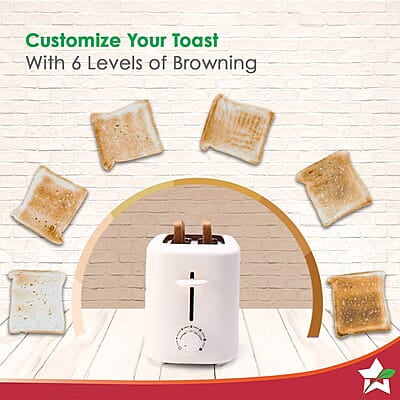 Wonderchef Bellagio 2-Slice Pop-up Toaster with Lid Cover  800 Watt 7- Level Browning Controls