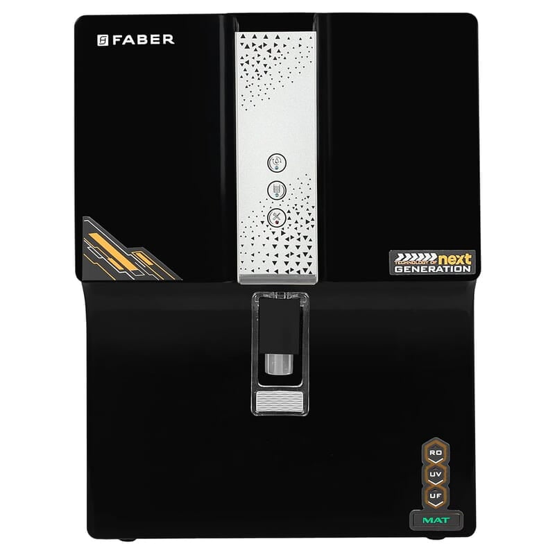 Faber Galaxy Pro Star (RO + UV + UF+ MAT) 7L Storage 8 Stage Filtration Pre & Post Carbon Upto 2500 PPM TDS Faber Galaxy Pro Star (RO + UV + UF+ MAT) 7L Storage 8 Stage Filtration Pre & Post Carbon Upto 2500 PPM TDS