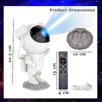 Astronaut Galaxy Projector with Remote Control - 360° Adjustable Timer Kids Astronaut Nebula Night Light, for Gifts,Baby Adults Bedroom, Gaming Room, Home and Party (Corded Electric)