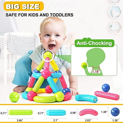 Magnetic Building Sticks Blocks Kids Toys, Learning Sticks and Balls(36 Pcs) Magnetic Building Sticks Blocks Kids Toys, Learning Sticks and Balls(36 Pcs)