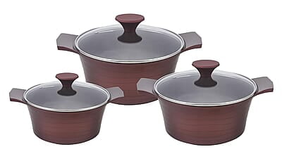 Wonderchef Sienna Aluminium Casserole Set, 3-Pieces Wonderchef Sienna Aluminium Casserole Set, 3-Pieces