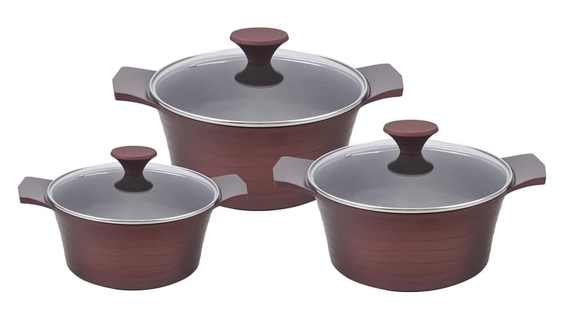 Wonderchef Sienna Aluminium Casserole Set, 3-Pieces Wonderchef Sienna Aluminium Casserole Set, 3-Pieces
