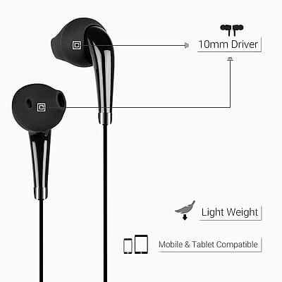 Zebronics Zeb-Calyx Wired in Ear Earphones with Mic Zebronics Zeb-Calyx Wired in Ear Earphones with Mic