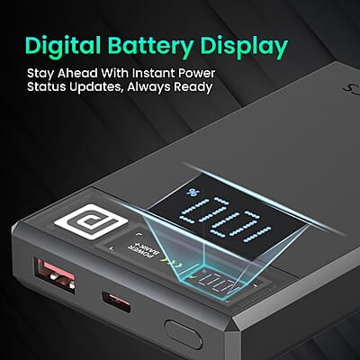 Portronics Luxcell MagClick 10k 10000 mAh 15W Magnetic Wireless Fast Charging Power Bank Premium Finish, 22.5 Wired Output