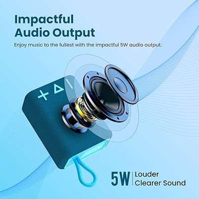 Portronics Breeze 4 Portable 5W Bluetooth Speaker with Mic, TWS Connectivity, IPX6 Water Resistant, Bluetooth 5.3v, 8Hrs Playback, Type C Charging(Blue) Portronics Breeze 4 Portable 5W Bluetooth Speaker with Mic, TWS Connectivity, IPX6 Water Resistant, Bluetooth 5.3v, 8Hrs Playback, Type C Charging(Blue)
