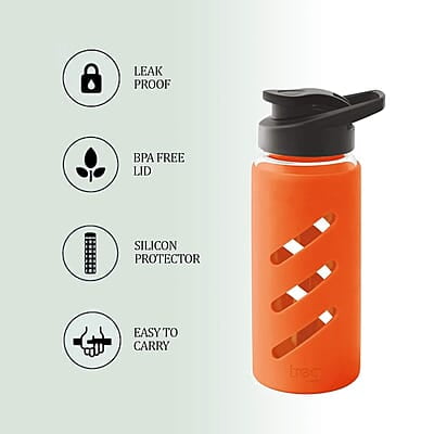 Treo By Milton Proteger 500 Borosilicate Glass Bottle With Silicon Protector, 535 ml