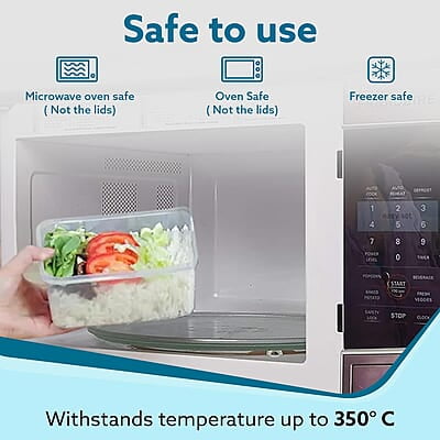 AGARO Airtight Container, Food Storage Container With Lid Leak Proof, BPA Free, Capacity 1.1L Each, Pack of 3