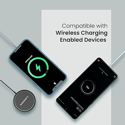 Ambrane MagSafe 15W Wireless Charging Pad for Apple iPhone 15/15 Plus/15 Pro/15 Pro Max, iPhone 14/14 Plus/14 Pro/Max, iPhone 13/12/11 Series and All Qi-Enabled Devices