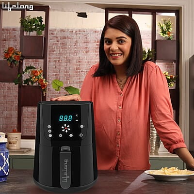 Lifelong LLHFD421 HealthyFry Pro 4.2L Digital Air Fryer with Curated 7-Preset Menu, Touch Control & Digital Display