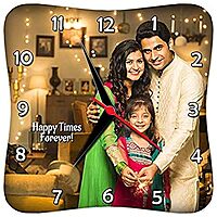 Sublimation Printed Wall Clock Customized, Personalized Clocks Multicolour 10 X 10 Inches - Analog
