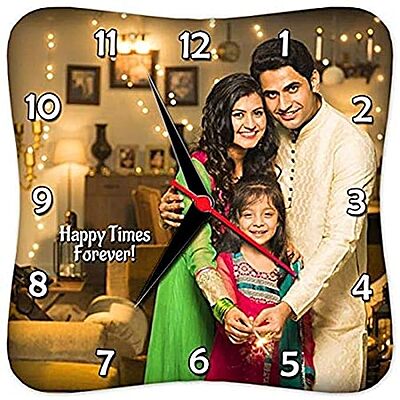 Sublimation Printed Wall Clock Customized, Personalized Clocks Multicolour 10 X 10 Inches - Analog Sublimation Printed Wall Clock Customized, Personalized Clocks Multicolour 10 X 10 Inches - Analog