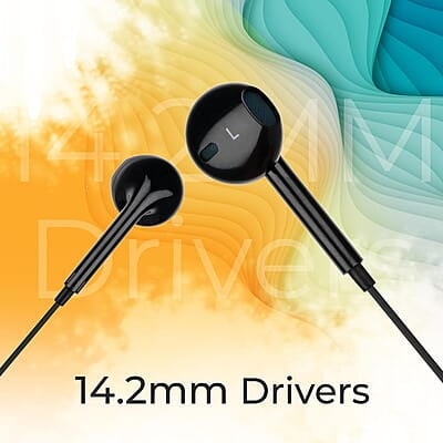 ZEBRONICS Buds 30C Type- C in Ear Earphone with in-line MIC, Rich 14.2mm Driver, Volume Control, 1.2m Cable, Call Function