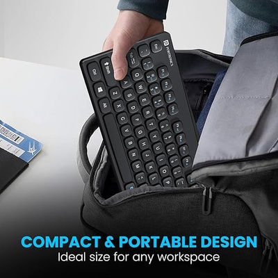 Portronics Bubble Multimedia Wireless Keyboard 2.4 GHz & Bluetooth 5.0 Connectivity, Noiseless Experience, Compact Size for iOS iPad Air, Pro, Mini, Android, Windows Tablets PC Smartphone(Black) Portronics Bubble Multimedia Wireless Keyboard 2.4 GHz & Bluetooth 5.0 Connectivity, Noiseless Experience, Compact Size for iOS iPad Air, Pro, Mini, Android, Windows Tablets PC Smartphone(Black)