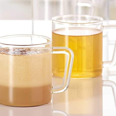 Borosil Vision 6 Pcs Tea n Coffee Borosillicate Glass 190 ml Classic Mug Set Borosil Vision 6 Pcs Tea n Coffee Borosillicate Glass 190 ml Classic Mug Set