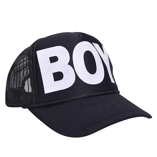 Printed Magic Boy Printed Adjustable Baseball Cap - Black & White Printed Magic Boy Printed Adjustable Baseball Cap - Black & White