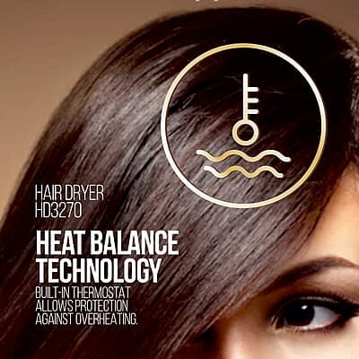 Havells 1700W 2-In-1 Hair Dryer With Diffuser & Thin Concentrator Heat Balance Technology