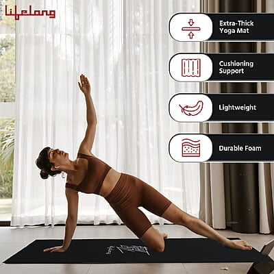Lifelong Yoga mat for Women & Men EVA Material 4mm Anti-Slip Yoga Mat for Gym Workout Lifelong Yoga mat for Women & Men EVA Material 4mm Anti-Slip Yoga Mat for Gym Workout