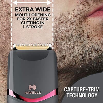 Havells Bt9009 Men Digital Display Beard & Moustache Trimmer, Fast Charge Allows 30 + Trims Havells Bt9009 Men Digital Display Beard & Moustache Trimmer, Fast Charge Allows 30 + Trims